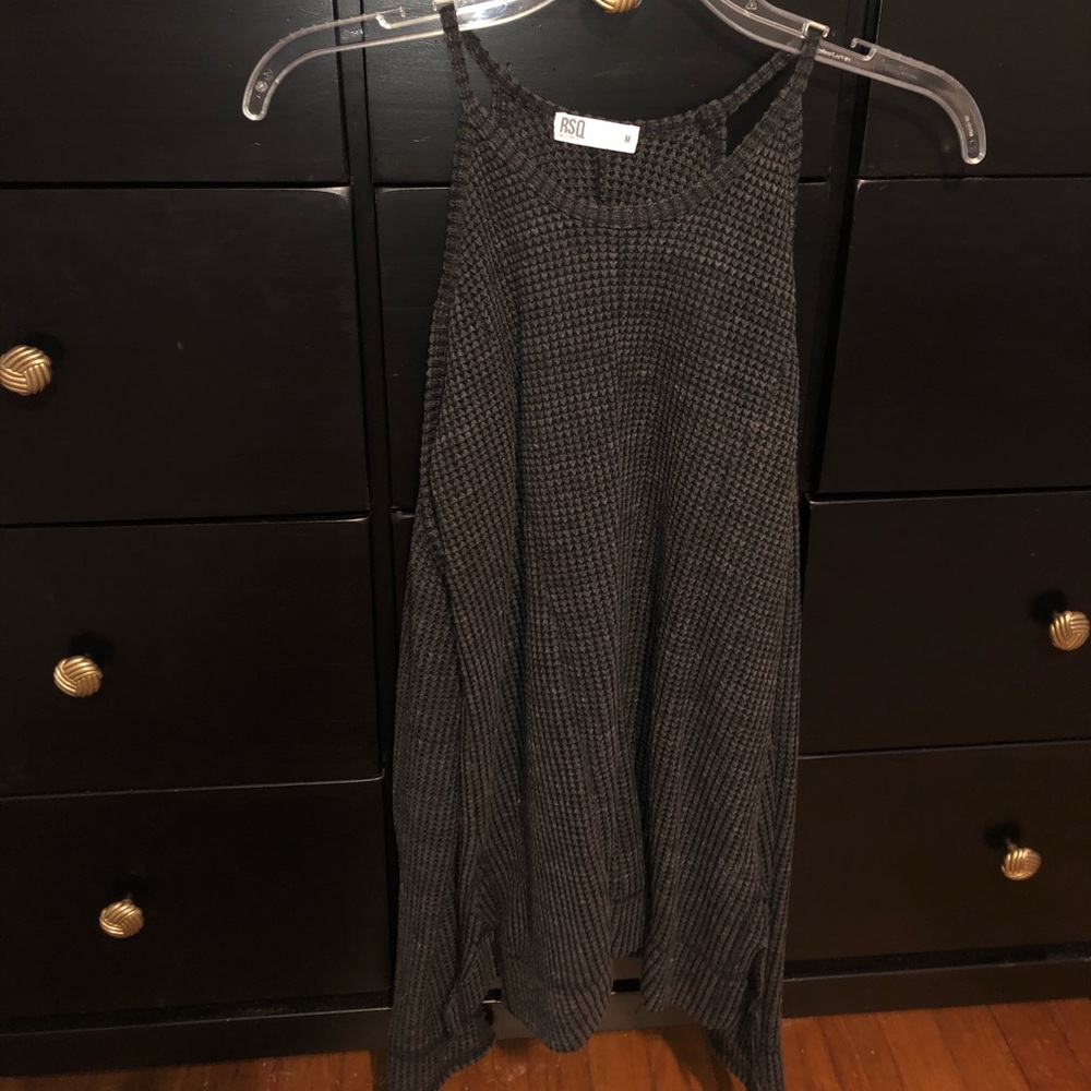 RSQ cold shoulder knit top
